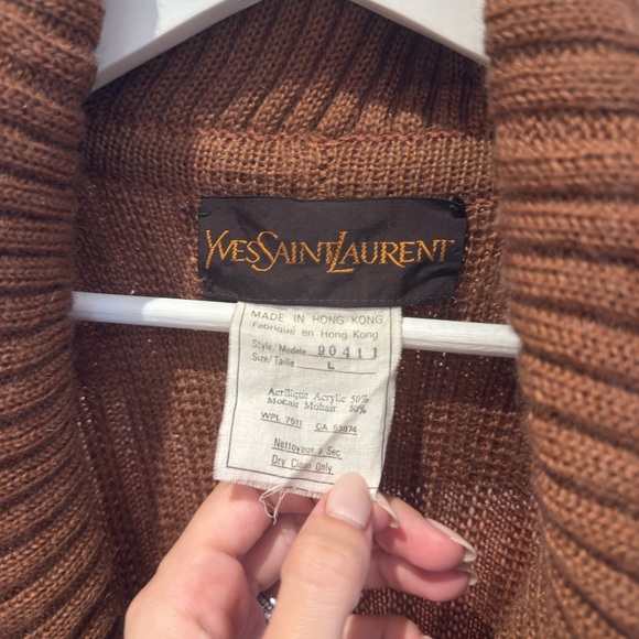 YSL brown Ribbed Sweater - Picture 2 of 2